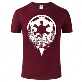 Star Wars T เสื้อผู้ชายผู้หญิงตลก Galactic Empire โลโก้พิมพ์เสื้อยืดฤดูร้อนแขนสั้นผ้าฝ้าย Tee Streetwear เสื้อผ้า J60