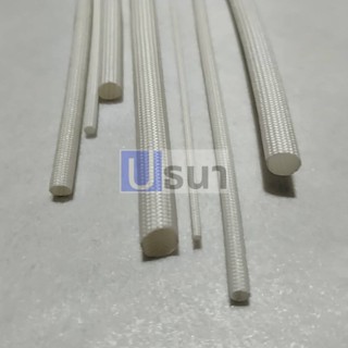 ท่อ ใยแก้ว ท่อหุ้ม ทนความร้อน Silicone Fiberglass Sleeve 1mm ถึง 12mm #SRC-15 (เส้นละ 1 เมตร)