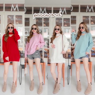 🌈🌿🌸🌼🌺💚❤️💖🤎🇰🇷 Knit V Long Sleeve Mini Dress