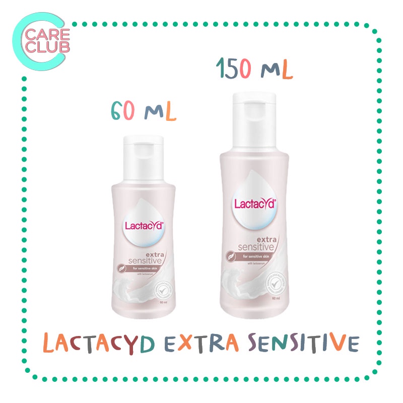 LACTACYD EXTRA SENSITIVE 60 ml./ 150 ml. แลคตาซิด  ผลิตภัณฑ์ทำความสะอาด จุดซ่อนเร้น สูตร เอ็กซ์ตร้าเ