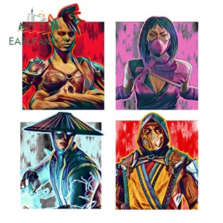 Earlfamily สติกเกอร์ ลาย Sheeva Raiden Kitana Scorpion Mortal Kombat Arcade Game ขนาด 13 ซม. สําหรับติดตกแต่งรถยนต์ รถจักรยานยนต์