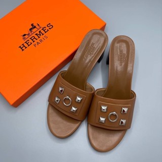 🔥ผ่อนได้🔥รองเท้า Hermes Dreamy Sandals [ ส้นสูง ] Size 36- 40 งาน Original อุปกรณ์ : Full Box Set