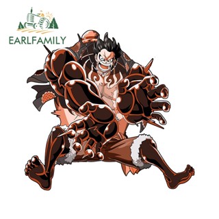 Earlfamily สติกเกอร์ ลายการ์ตูนอนิเมะ One Piece Luffy กันรอยขีดข่วน สําหรับติดตกแต่งหน้าต่างรถยนต์ แล็ปท็อป 13 ซม. x 11.2 ซม.