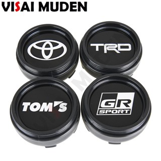 1ชุด/4ชิ้น OD 66MM/ID 62มม แข่งรถฝาครอบดุมล้อTRD GR TOMS โลโก้ ฝาครอบดุมล้อรถเก๋ง ครอบดุมล้อตัวสูงสําหรับโตโยต้า จีอาร์