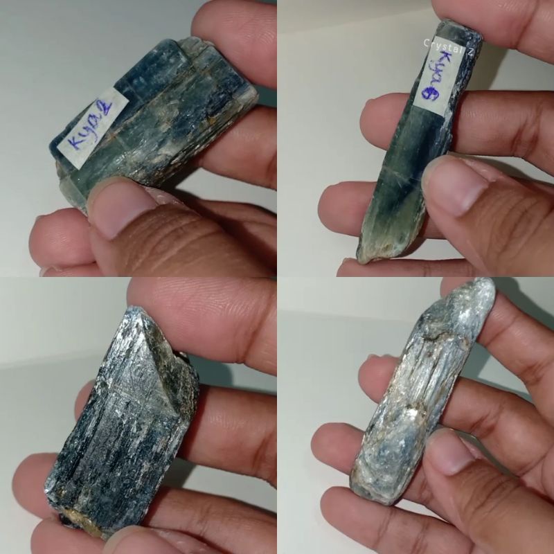 ไคยาไนต์| Kyanite 💙 #หินดิบ สีน้ำเงิน บางชิ้นติดควอตซ์ หินธรรมชาติ ชิ้นใหญ่ หินสะสม หินปลดหนี้ Kya2,