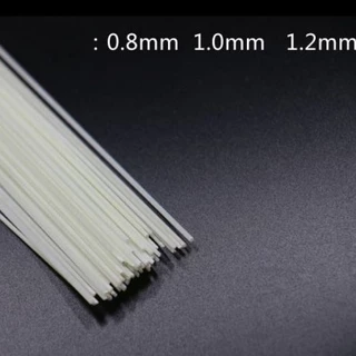 ก้านไฟเบอร์ทำทุ่น เส้นไฟเบอร์แท่งตัน ตกปลา สีขาว 0.8 , 1 , 1.2 , 1.5 , 2.0 มม.