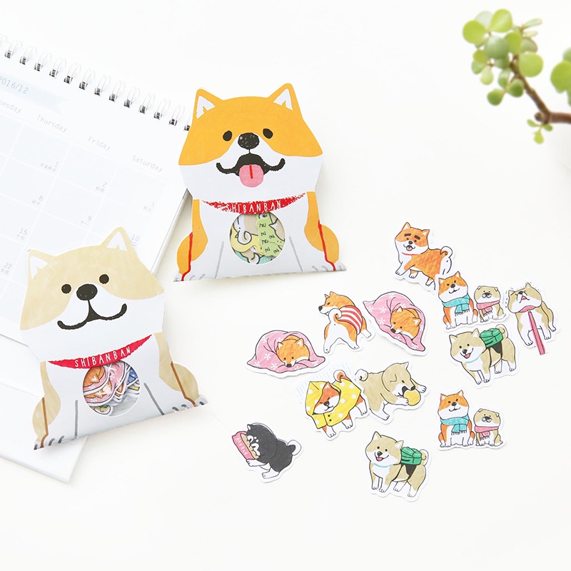 30 ชิ้น/แพ็คน่ารักสุนัขชิบะอินุอาคิตะฮัสกี้ฉลากสติกเกอร์ตกแต่งเครื่องเขียนสติกเกอร์สมุดไดอารี่ ทําเอง อัลบั้มติดฉลาก