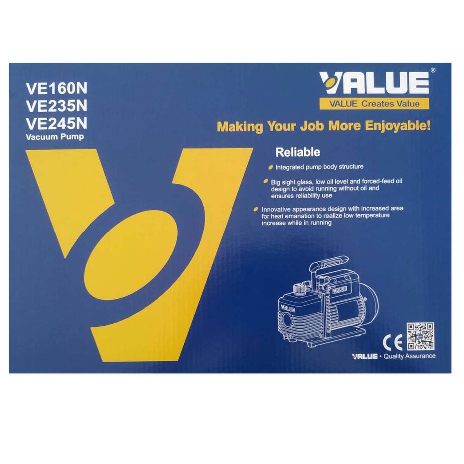 เครื่องแว็คคั่มVALUE VE245N Single Stage : Vacuum Pump : โอเคอะไหล่แอร์