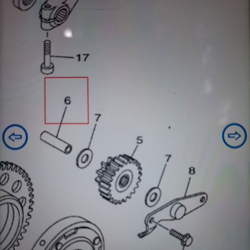 แกนรองเฟืองสตาร์ท Mio Fino, Nouvo-mx และ แหวนรองเฟืองสตาร์ท