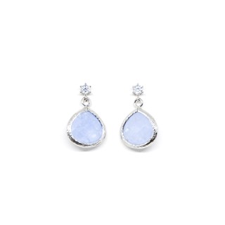 Fyne Fories Bluestone Earrings ♡ ต่างหูหินสีฟ้า ♡ fynefories
