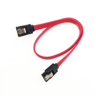 (463) NAVA IT สาย SATA2 40cm สีแดง คละตรง - 90องศา V.2022 รองรับ SATA2 ประกัน 1 ปี