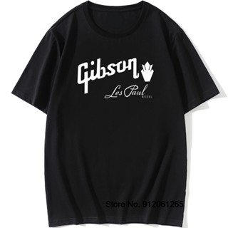 【Plus Size】เสื้อยืดคอกลม แขนสั้น ผ้าฝ้าย 100% พิมพ์ลาย Gibson Les Paul Guitar สไตล์ฮิปฮอป สําหรับผู้ชาย