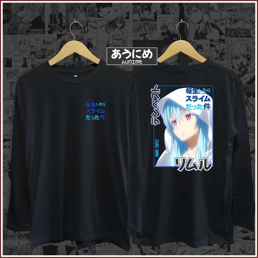 เสื้อยืดแขนยาว พิมพ์ลายการ์ตูนอนิเมะ Rimuru Tempest Tensei ara Slime Datta Ken สําหรับผู้ชาย และผู้ห
