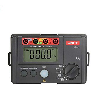 Uni-t UT521 เครื่องทดสอบความต้านทานดิน 0~2000Ω 0~200V 50Hz 60Hz นับ 2000