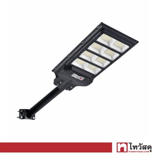 LUZINO โคมไฟถนนโซลาร์เซลล์พร้อมขาจับ LED 100W DL รุ่น ST-HXT0301-100W ขนาด 60 x 24.2 x 5 ซม. สีดำ