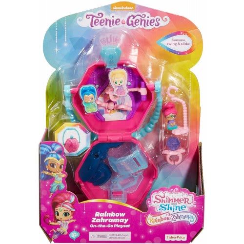 Fisher-Price Shimmer And Shine, Teenie Genies Rainbow Zahramay On-The-Go Playset