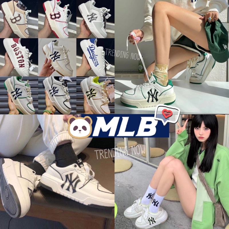 แท้💯 MLB Chunky Liner Low NY/ B Boston รองเท้าผ้าใบ รองเท้าลำลองเกาหลี 🇰🇷⚾️
