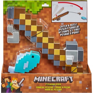 Minecraft Role Play Fishing Rod เบ็ดตกปลามายคราฟของเล่นแสนสนุก ของแท้