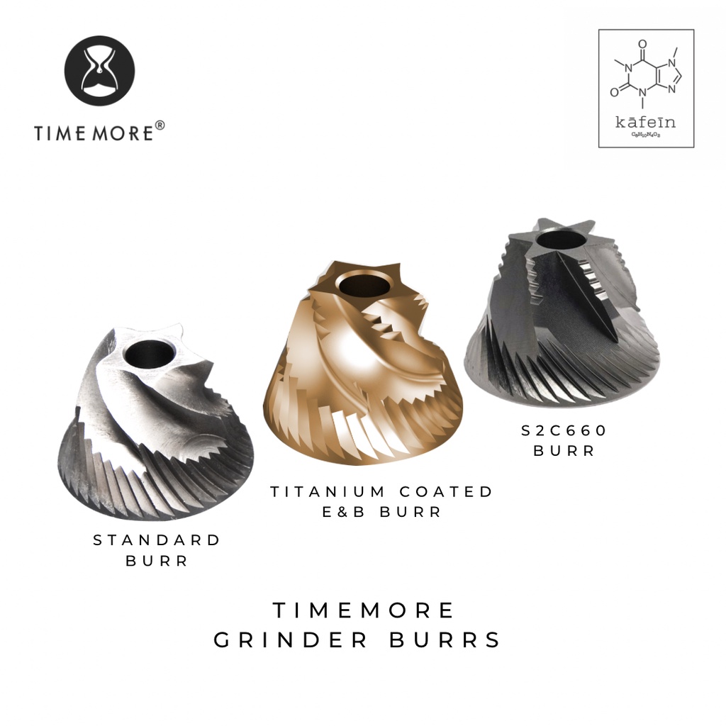 Timemore Chestnut C2/C3/GrincherGo Burrs เปลี่ยนมาตรฐาน Burr S2C660 ไทเทเนียมเคลือบ E&B Burr