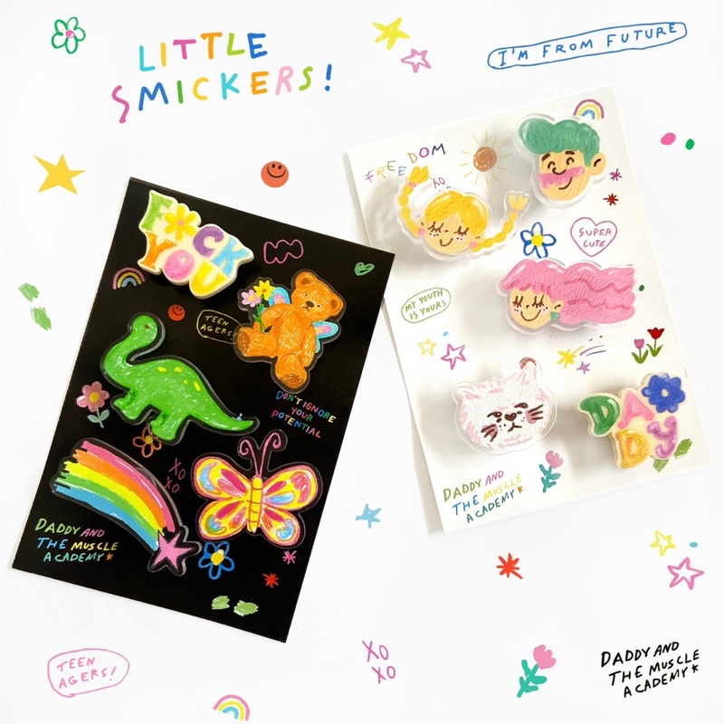 DADDY | jibbitz ตัวติดรองเท้า Acrylic สุดน่ารัก ใช้ติดเพิ่มความน่ารักให้รองเท้า 1 set มี 5 ชิ้น