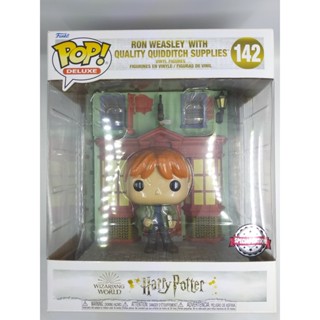 Funko Pop Deluxe Harry Potter - Ron Weasley with Quality Quidditch Supplies [6 นิ้ว] #142 (กล่องมีตำหนินิดหน่อย) แบบ 2