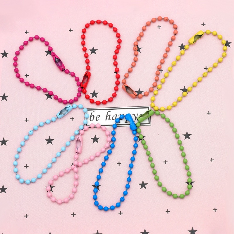 โซ่ไข่ปลา 🌟 สีสันสดใส 🌈 (บรรจุ 50 เส้น/ซอง) 2.4mm. 9.5-12cm.+- (มี 10 สี)🌈