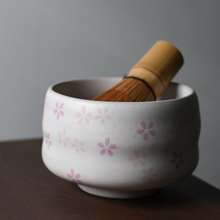 Retro handmade rough pottery matcha bowl tea set tea bowl Japanese style point tea bowl ceramic 500ml