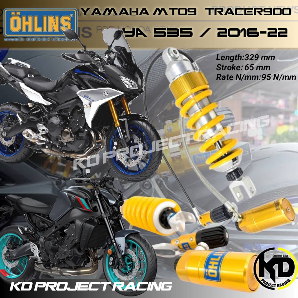 [ โค้ด 7DD2000 ลดสูงสุด 2000.- ] โช๊คหลัง OHLINS YA535 MT09 , TRACER900 2016-25