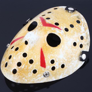 หน้ากาก Mask Friday The 13th วันศุกร์ที่ 13 Jason Voorhees เจสัน วอร์ฮีส์ สีน้ำตาลย้อนยุค สุดโหด สยองขวัญ Horror