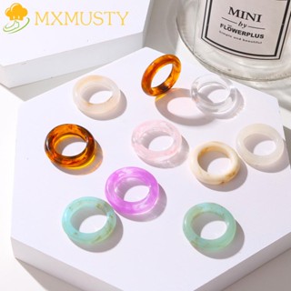 Mxmusty แหวนนิ้วมืออะคริลิคแฟชั่นสไตล์เกาหลีสําหรับผู้หญิง