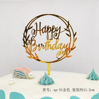 ใหม่ 10 ชิ้น อะคริลิคสุขสันต์วันเกิด ตกแต่งเค้กด้านบน