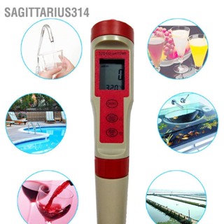 BSagittarius314 4 In 1 เครื่องทดสอบคุณภาพน้ํา Ph Tds Ec ตรวจจับอุณหภูมิ แม่นยํา พร้อมหน้าจอ Hd