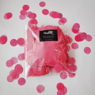 กระดาษโปรย Paper Confetti - ฺHot Pink (Diameter 2.5 cm) (100 grams)