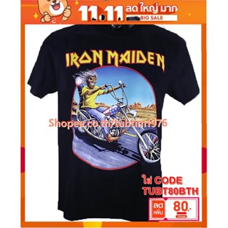 เสื้อวง Iron Maiden เสื้อยืดวงดนตรีร็อค เสื้อวินเทจ ไอเอิร์นเมเดน ไอร่อน IRN1728