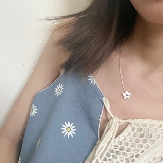 vela.cheeva : *silver925 / flower necklace สร้อยคอเงินแท้ จี้ดอกไม้ เลือกสร้อยเองได้