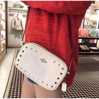 👜❤️น่ารักมาก NEW CROSSBODY POUCH WITH RAINBOW RIVETS COACH