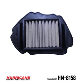 กรองอากาศสแตนเลส &amp; ผ้าแดง HURRICANE Honda WAVE 125i , Honda SUPRA 125i HM-8158