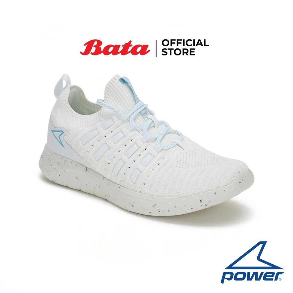 Bata บาจา ยี่ห้อ Power รองเท้าสำหรับวิ่ง แบบผูกเชือก สนีกเกอร์สำหรับวิ่ง รองเท้ากีฬา สำหรับผู้หญิง รุ่น Engage Flex 300 Lo สีขาว 5181986