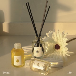 Nerm ก้านไม้หอมปรับอากาศ 50 ml Aroma Reed Diffuser ก้านไม้หอมอโรม่า ขวดใส