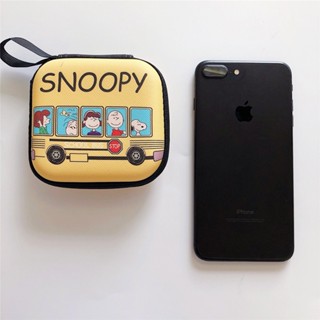 【Case Home】กระเป๋าถือ กระเป๋าสตางค์ กุญแจ ทรงสี่เหลี่ยม กันฝุ่น ลาย Snoopy &amp; Dumbo ขนาดกลาง 9.5*9.5 ซม.