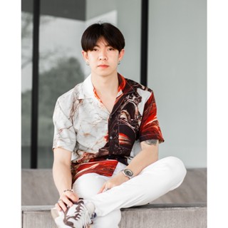 เสื้อเชิ้ตฮาวายแขนสั้นลายหินอ่อน(แวมไพร์): Hawaii Vampire Marble Shirt(Short-Sleeve)