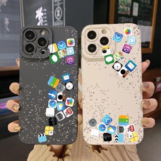 เคสโทรศัพท์มือถือ ขอบสี่เหลี่ยม ลายโลโก้แอปพลิเคชันตลก สําหรับ OPPO Reno7 4G Reno6 Reno8 Z 5G Reno5 F 7 Lite A17 A17K A77S A57S