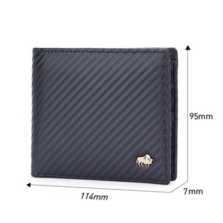 BISONDENIM Carbon Fiber Rfid Men Wallets Money Bag Slim Thin Card Man Wallet Luxury Male Small Short Purse Bi-foldl