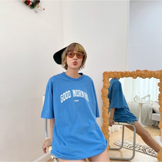 Feelgood-เสื้อยืดโอเวอร์ไซส์สกรีนลายน่ารักๆGOOD MORNING- FG0003