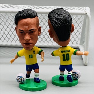 Soccerwe ฟิกเกอร์ตุ๊กตาฟุตบอล Neymar สูง 7 ซม. 2022 10 ชิ้น