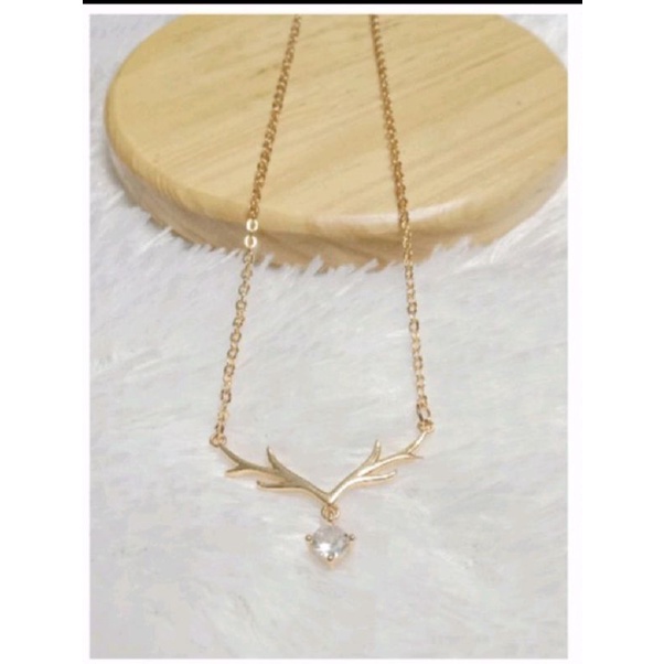 MATA RJ021 ซู่ผิง สร้อยคอชุบทองผู้หญิงตาเพทาย ขนาด 45 ซม. โคเย