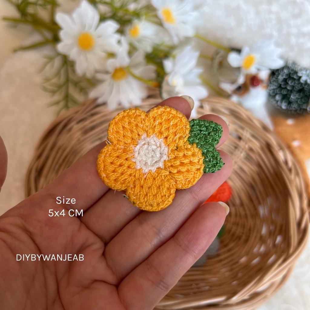 DIY งานไหมพรมปักลาย ตกแต่งเสื้อผ้า กางเกง กระเป๋า ไม่มีกาว ใช้ปืนกาวติด วัสดุตกแต่งเสื้อผ้า ใช้แผ่นกาวรีดติด เย็บติด - รูปที่ 3