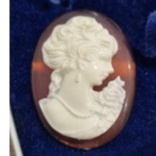 เข็มกลัด cameo คามิโอ ไม่ทราบวัสดุ เครื่องประดับมือสอง ราคาดี งานวินเทจ ของเก่า ของสะสม ราคาประหยัด