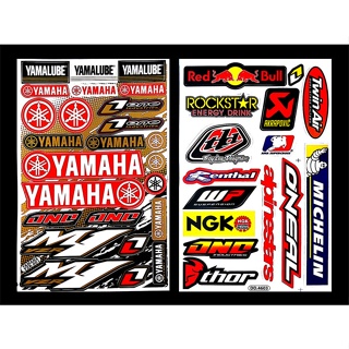 Yamaha Racing กระทิงแดง สติ๊กเกอร์แต่งรถ มอเตอร์ไซค์ รถซิ่ง บิ๊กไบค์ รถยนต์ สติ๊กเกอร์ติดกระจกแต่งรถยนต์ รถกระบะ