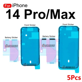 กาวสติกเกอร์ หน้าจอ LCD กันน้ํา มีกาวในตัว และแบตเตอรี่ด้านหลัง สําหรับ iPhone 14Pro 14 Pro Max 14Plus 5 ชิ้น